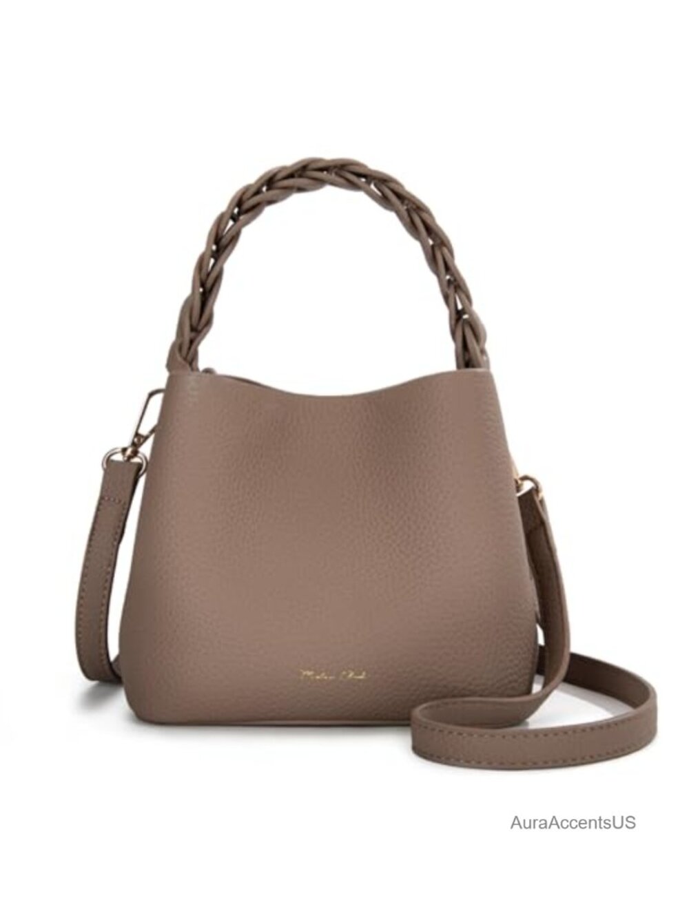 Small Vegan Leather Crossbody Purse with Detachable Strap